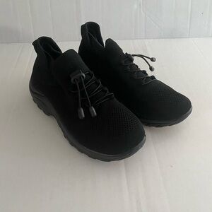Comfort Wear Non Slip Orthro Stretch Cushion Shoes Women Black Size 8 New
